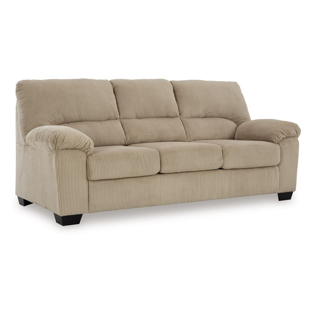 Ashley Simy Sofa, 83 Inch Modern Style Sand Beige Polyester, Pillow Top Arms