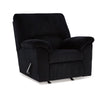 Ashley Simy Manual Recliner Accent Chair, 40 Inch Black Polyester Corduroy