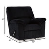 Ashley Simy Manual Recliner Accent Chair 40 Inch Black Polyester Corduroy BM331728