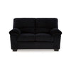 Ashley Simy Loveseat, 63 Inch Black Polyester Corduroy, Pillow Top Arms