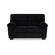 Ashley Simy Loveseat, 63 Inch Black Polyester Corduroy, Pillow Top Arms