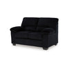 Ashley Simy Loveseat, 63 Inch Black Polyester Corduroy, Pillow Top Arms