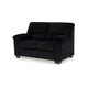 Ashley Simy Loveseat, 63 Inch Black Polyester Corduroy, Pillow Top Arms
