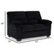 Ashley Simy Loveseat, 63 Inch Black Polyester Corduroy, Pillow Top Arms