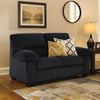 Ashley Simy Loveseat, 63 Inch Black Polyester Corduroy, Pillow Top Arms