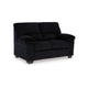 Ashley Simy Loveseat, 63 Inch Black Polyester Corduroy, Pillow Top Arms