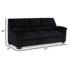 Ashley Simy Sofa 83 Inch Black Polyester Corduroy Modern Plush Pillow Arms