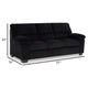 Ashley Simy Sofa 83 Inch Black Polyester Corduroy Modern Plush Pillow Arms