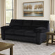 Ashley Simy Sofa, 83 Inch Black Polyester Corduroy, Modern Plush Pillow Arms