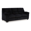 Ashley Simy Sofa, 83 Inch Black Polyester Corduroy, Modern Plush Pillow Arms