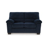 Ashley Simy Loveseat 63 Inch Navy Blue Corduroy Modern Pillow Top Arms BM331731