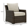 Ashley Soha Outdoor Lounge Chair Brown Resin Wicker Beige Nuvella Cushions BM331734