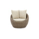 Ashley Swivel Outdoor Lounge Chair Set of 2, Beige Wicker, Nuvella Cushions