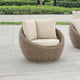 Ashley Swivel Outdoor Lounge Chair Set of 2, Beige Wicker, Nuvella Cushions