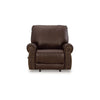 Ashley Reeve Manual Recliner Chair Nailhead Trim Dark Brown Leather Blend BM331744