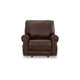 Ashley Reeve Manual Recliner Chair Nailhead Trim Dark Brown Leather Blend BM331744