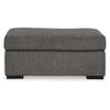 Ashley Iqay Accent Ottoman Black Faux Wood Pewter Gray Polyester 44 Inch BM331748
