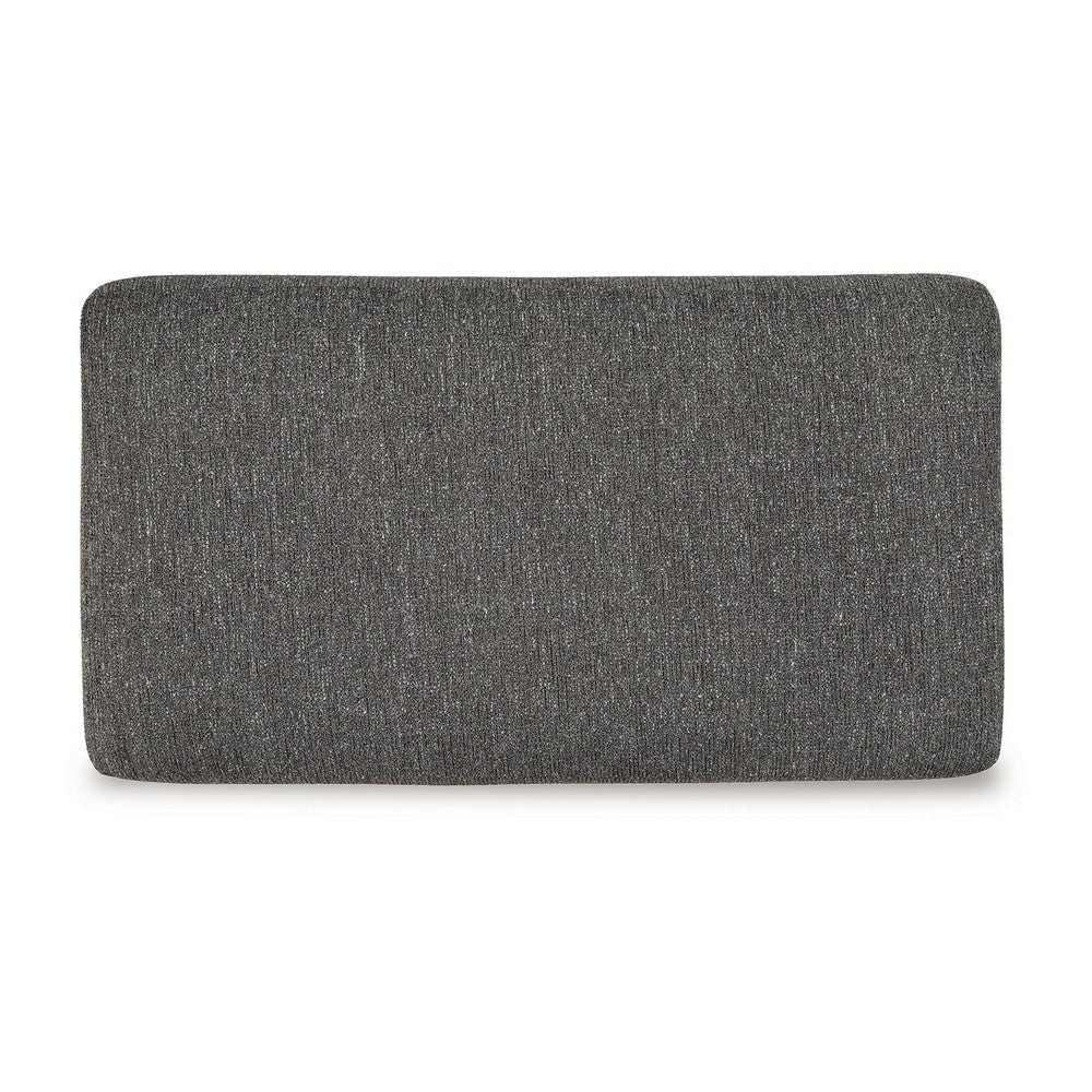 Ashley Iqay Accent Ottoman Black Faux Wood Pewter Gray Polyester 44 Inch BM331748