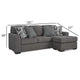 Ashley Iqay Sectional Sofa Chaise 4 Pillows Pewter Gray Polyester 101 Inch BM331749