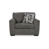 Ashley Iqay Oversized Accent Chair 1 Throw Pillow Pewter Gray Polyester BM331750