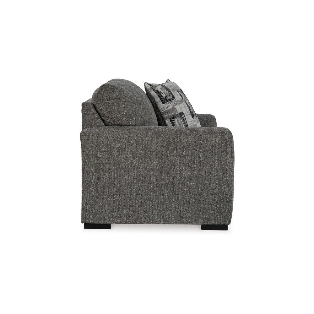 Ashley Iqay Oversized Accent Chair 1 Throw Pillow Pewter Gray Polyester BM331750