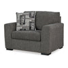 Ashley Iqay Oversized Accent Chair 1 Throw Pillow Pewter Gray Polyester BM331750