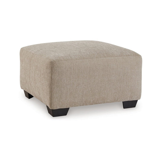 Ashley Baley Oversize Ottoman, Faux Wood Feet, Cork Brown Polyester 35 Inch