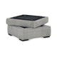 Ashley Viney Storage Ottoman with 4 Cupholders Cement Gray Polyester 37 Inch BM331753