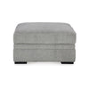 Ashley Viney Storage Ottoman with 4 Cupholders Cement Gray Polyester 37 Inch BM331753