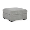 Ashley Viney Storage Ottoman with 4 Cupholders, Cement Gray Polyester 37 Inch