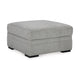 Ashley Viney Storage Ottoman with 4 Cupholders, Cement Gray Polyester 37 Inch