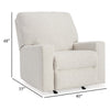 Ashley Anise Manual Rocker Recliner Chair Pull Tab Snow White Polyester BM331756