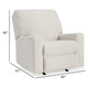 Ashley Anise Manual Rocker Recliner Chair Pull Tab Snow White Polyester BM331756