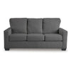 Ashley Anise Sofa Sleeper with Full Size Pull Out Bed, Pewter Gray Polyester