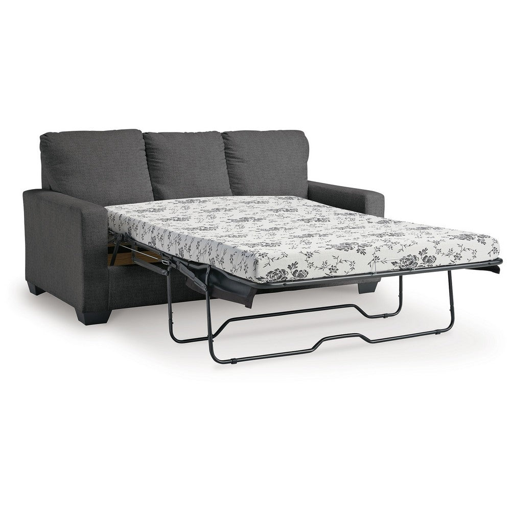 Ashley Anise Sofa Sleeper with Full Size Pull Out Bed, Pewter Gray Polyester