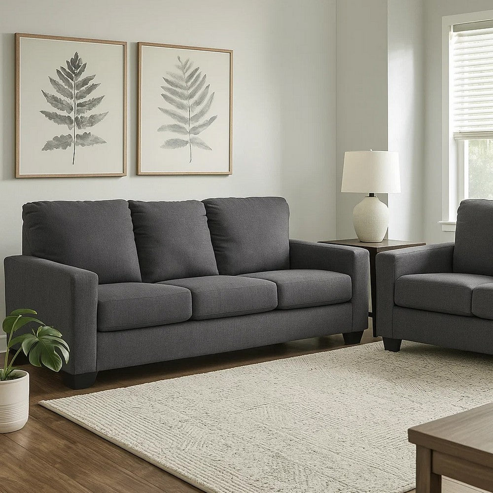 Ashley Anise Sofa Sleeper with Full Size Pull Out Bed, Pewter Gray Polyester