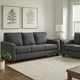 Ashley Anise Sofa Sleeper with Full Size Pull Out Bed, Pewter Gray Polyester