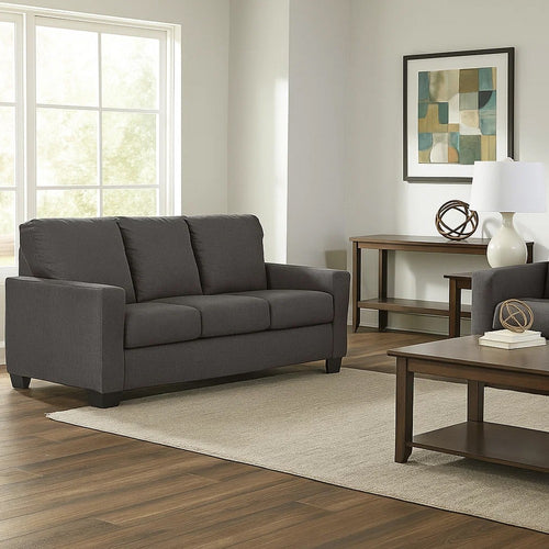 Ashley Anise Sofa Sleeper with Full Size Pull Out Bed, Pewter Gray Polyester