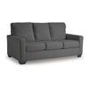 Ashley Anise Sofa Sleeper with Full Size Pull Out Bed, Pewter Gray Polyester