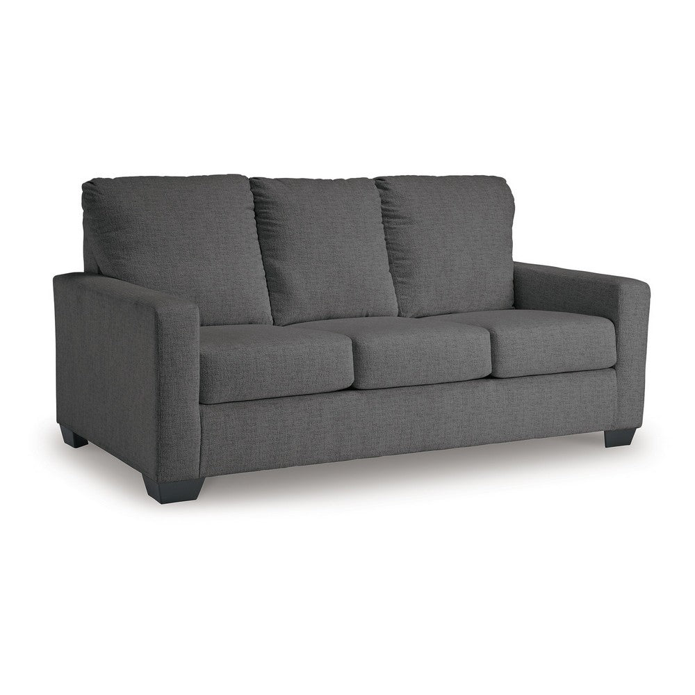 Ashley Anise Sofa Sleeper with Full Size Pull Out Bed, Pewter Gray Polyester