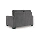 Ashley Anise Sofa Sleeper with Twin Size Pull Out Bed Pewter Gray Polyester
