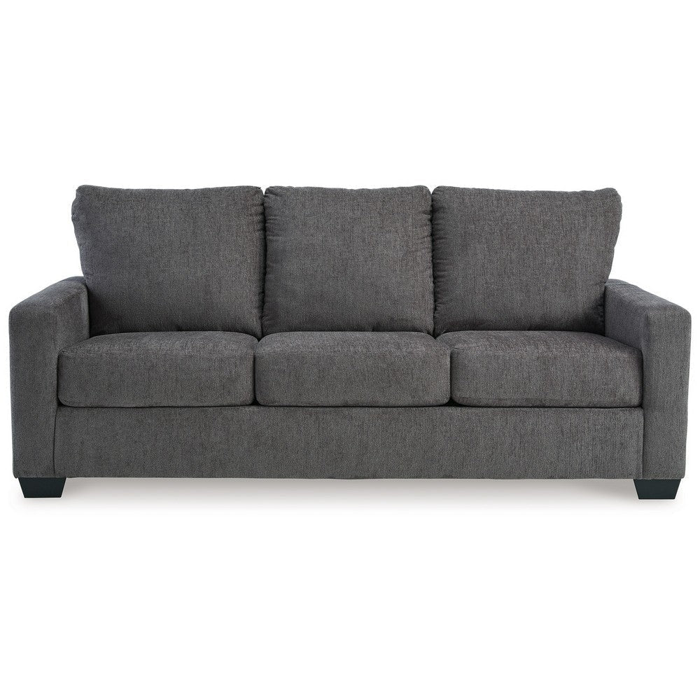 Ashley Anise Sofa Sleeper with Queen Size Pull Out Bed Pewter Gray Polyester BM331760