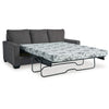 Ashley Anise Sofa Sleeper with Queen Size Pull Out Bed Pewter Gray Polyester BM331760