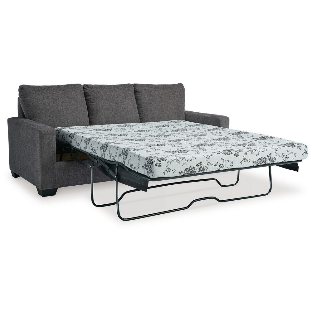Ashley Anise Sofa Sleeper with Queen Size Pull Out Bed Pewter Gray Polyester BM331760