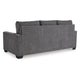 Ashley Anise Sofa Sleeper with Queen Size Pull Out Bed Pewter Gray Polyester BM331760