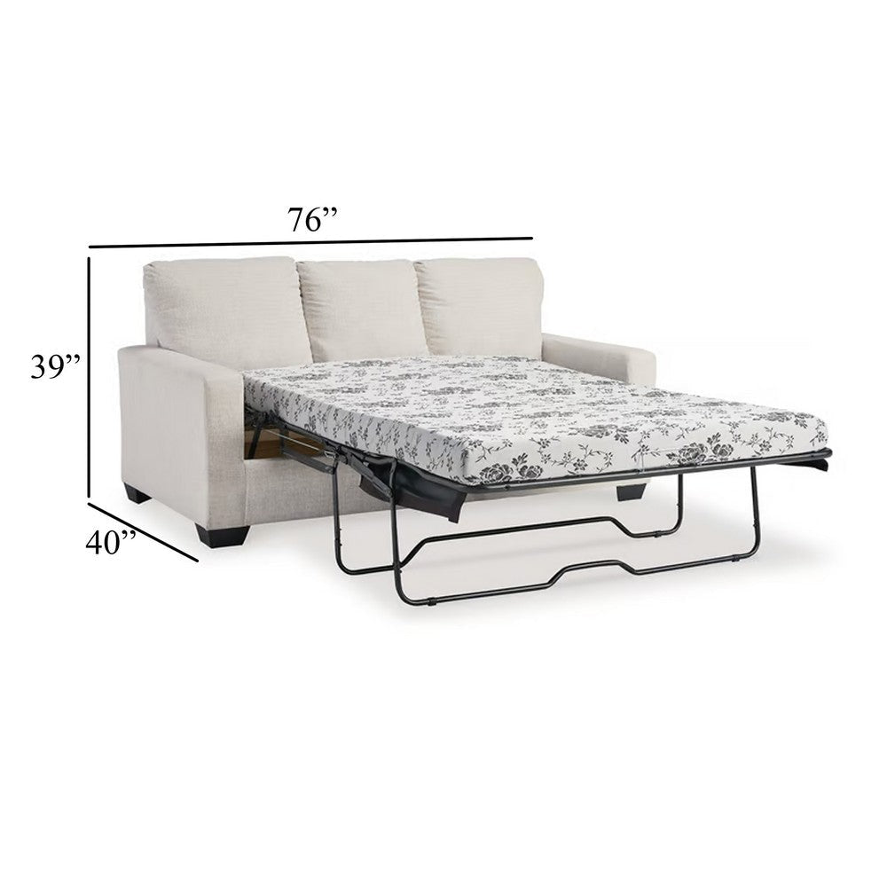 Ashley Anise Sofa Sleeper with Full Size Pull Out Bed Snow White Polyester BM331761