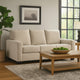 Ashley Anise Sofa Sleeper with Full Size Pull Out Bed, Snow White Polyester