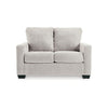 Ashley Anise Sofa Sleeper with Twin Size Pull Out Bed Snow White Polyester