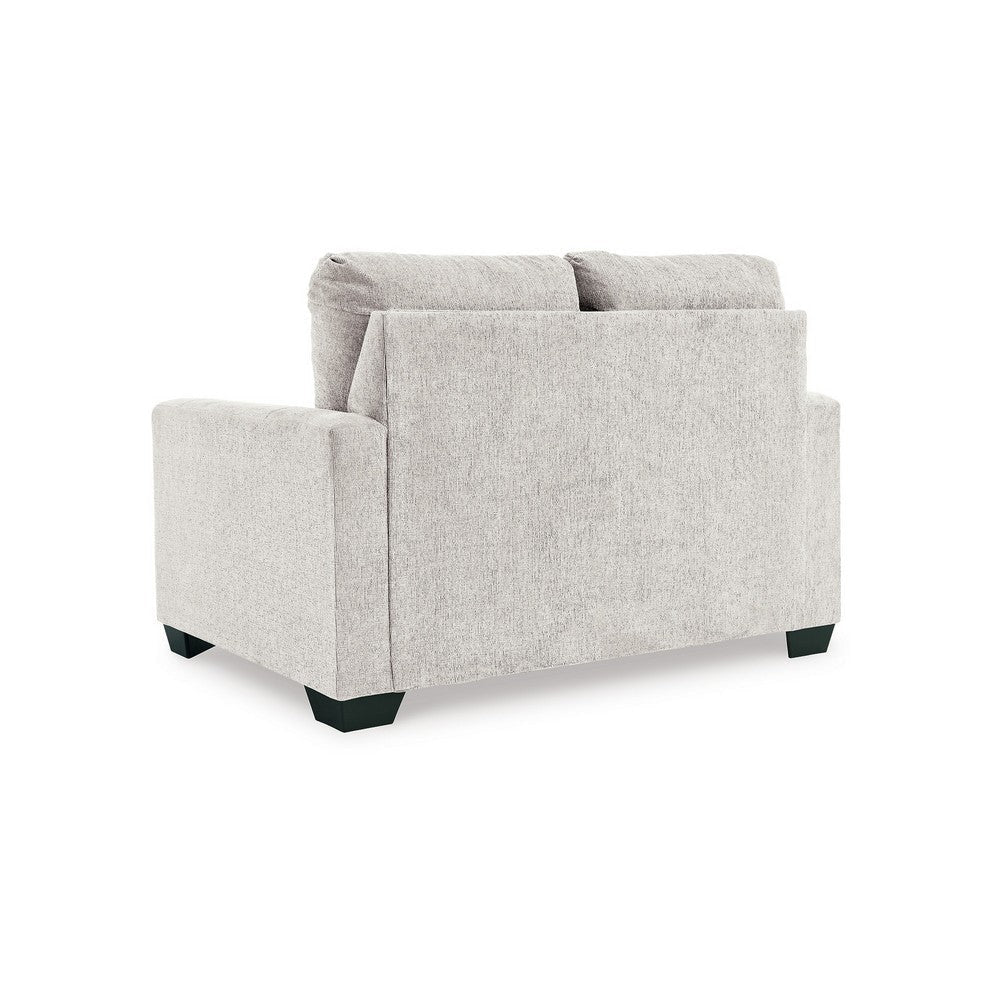Ashley Anise Sofa Sleeper with Twin Size Pull Out Bed Snow White Polyester