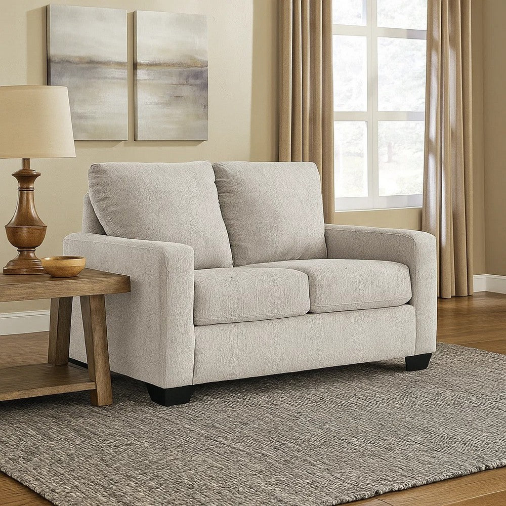 Ashley Anise Sofa Sleeper with Twin Size Pull Out Bed, Snow White Polyester
